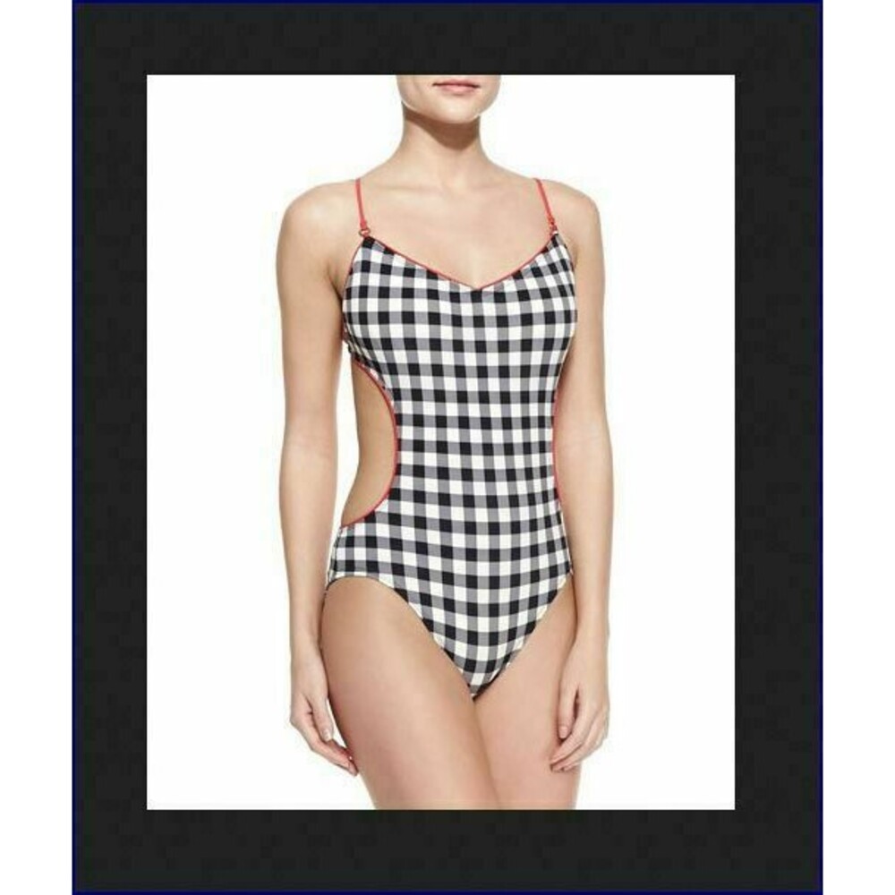 Marc Jacobs One Piece Swim Bathing Suit SWEET SUMMER PICNIC Cut Out  M